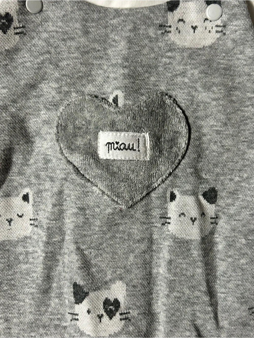 Mayoral baby girl Newborn grey footie sleeper  And Hat Set Outfit